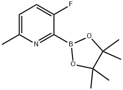 3-FLUORO-6-METHYLPYRIDINE-2-BORONIC ACID PINACOL ESTER Struktur