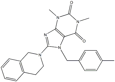 8-(3,4-DIHYDROISOQUINOLIN-2(1H)-YL)-1,3-DIMETHYL-7-(4-METHYLBENZYL)-1H-PURINE-2,6(3H,7H)-DIONE Struktur