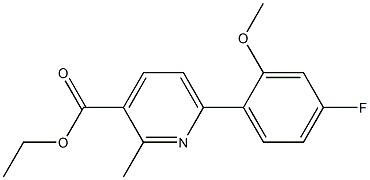 ETHYL 6-(4-FLUORO-2-METHOXYPHENYL)-2-METHYLPYRIDINE-3-CARBOXYLATE Struktur