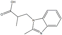 2-METHYL-3-(2-METHYL-BENZOIMIDAZOL-1-YL)-PROPIONIC ACID Struktur