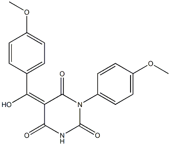 (5E)-5-[HYDROXY(4-METHOXYPHENYL)METHYLENE]-1-(4-METHOXYPHENYL)PYRIMIDINE-2,4,6(1H,3H,5H)-TRIONE Struktur