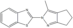 2-(3-METHYL-5,6-DIHYDROCYCLOPENTA[C]PYRAZOL-2(4H)-YL)-1,3-BENZOTHIAZOLE Struktur