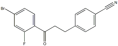 4'-BROMO-3-(4-CYANOPHENYL)-2'-FLUOROPROPIOPHENONE Struktur