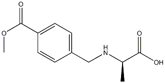 (2R)-2-([4-(METHOXYCARBONYL)BENZYL]AMINO)PROPANOIC ACID Struktur