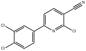 2-CHLORO-6-(3,4-DICHLOROPHENYL)NICOTINONITRILE Struktur