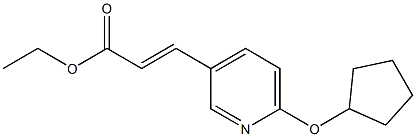 3-(6-CYCLOPENTYLOXY-PYRIDIN-3-YL)-ACRYLIC ACID ETHYL ESTER Struktur