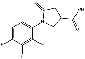 5-OXO-1-(2,3,4-TRIFLUOROPHENYL)PYRROLIDINE-3-CARBOXYLIC ACID Struktur