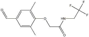 2-(4-FORMYL-2,6-DIMETHYLPHENOXY)-N-(2,2,2-TRIFLUOROETHYL)ACETAMIDE Struktur