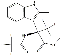 METHYL 3,3,3-TRIFLUORO-2-(2-METHYL-1H-INDOL-3-YL)-N-(TRIFLUOROACETYL)ALANINATE Struktur