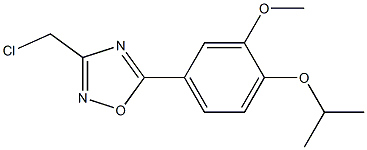 3-(CHLOROMETHYL)-5-(4-ISOPROPOXY-3-METHOXYPHENYL)-1,2,4-OXADIAZOLE Struktur