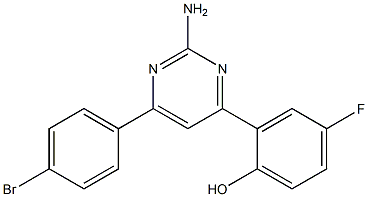 2-(2-AMINO-6-(4-BROMOPHENYL)PYRIMIDIN-4-YL)-4-FLUOROPHENOL Struktur