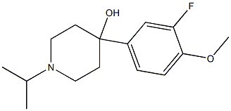 4-(3-FLUORO-4-METHOXYPHENYL)-4-HYDROXY-1-ISOPROPYLPIPERIDINE Struktur