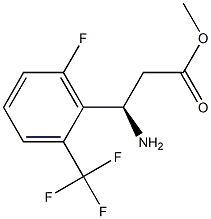 METHYL (3R)-3-AMINO-3-[6-FLUORO-2-(TRIFLUOROMETHYL)PHENYL]PROPANOATE Struktur