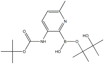 3-TERT-BUTYLOXYCARBONYLAMINO-6-METHYLPYRIDINE-2-BORONIC ACID PINACOL ESTER Struktur