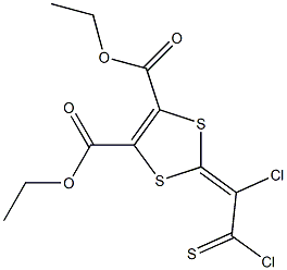 DIETHYL 2-(1,2-DICHLORO-2-THIOXOETHYLIDENE)-1,3-DITHIOLE-4,5-DICARBOXYLATE Struktur