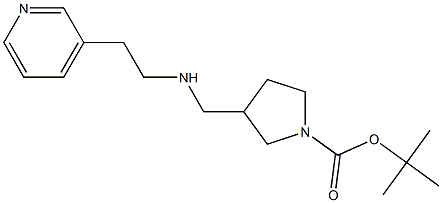 1-BOC-3-([(PYRIDIN-3-YLETHYL)-AMINO]-METHYL)-PYRROLIDINE Struktur