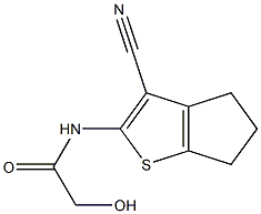 N-(3-CYANO-5,6-DIHYDRO-4H-CYCLOPENTA[B]THIEN-2-YL)-2-HYDROXYACETAMIDE Struktur