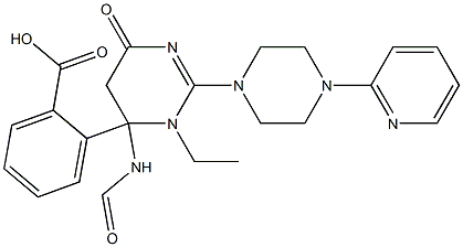 ETHYL 4-(6-OXO-2-(4-(PYRIDIN-2-YL)PIPERAZIN-1-YL)-3,4,5,6-TETRAHYDROPYRIMIDINE-4-CARBOXAMIDO)BENZOATE Struktur