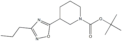 3-(3-PROPYL-[1,2,4]OXADIAZOL-5-YL)-PIPERIDINE-1-CARBOXYLIC ACID TERT-BUTYL ESTER Struktur