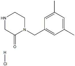 1-(3,5-DIMETHYL-BENZYL)-PIPERAZIN-2-ONE HYDROCHLORIDE Struktur