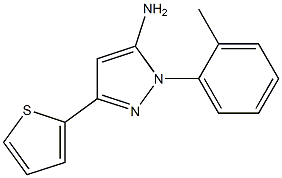 1-(2-METHYLPHENYL)-3-THIEN-2-YL-1H-PYRAZOL-5-AMINE Struktur