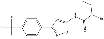 2-BROMO-N-(3-(4-(TRIFLUOROMETHYL)PHENYL)ISOXAZOL-5-YL)BUTANAMIDE Struktur