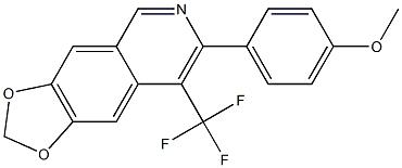 7-(4-METHOXYPHENYL)-8-TRIFLUOROMETHYL-[1,3]DIOXOLO[4,5-G]ISOQUINOLINE Struktur