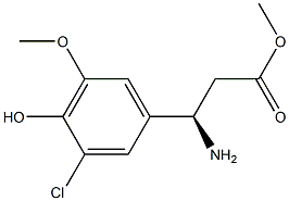 METHYL (3R)-3-AMINO-3-(3-CHLORO-4-HYDROXY-5-METHOXYPHENYL)PROPANOATE Struktur