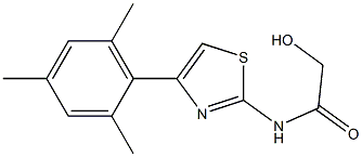 2-HYDROXY-N-(4-MESITYL-1,3-THIAZOL-2-YL)ACETAMIDE Struktur