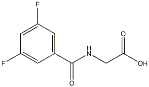 [(3,5-DIFLUOROBENZOYL)AMINO]ACETIC ACID Struktur