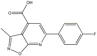 6-(4-FLUOROPHENYL)-3-METHYLISOXAZOLO[5,4-B]PYRIDINE-4-CARBOXYLIC ACID Struktur