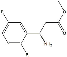 METHYL (3S)-3-AMINO-3-(2-BROMO-5-FLUOROPHENYL)PROPANOATE Struktur