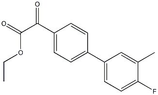 ETHYL 4-(4-FLUORO-3-METHYLPHENYL)BENZOYLFORMATE Struktur