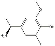 4-((1S)-1-AMINOETHYL)-2-IODO-6-METHOXYPHENOL Struktur