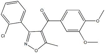 4-(3,4-DIMETHOXYBENZOYL)-3-(2-CHLOROPHENYL)-5-METHYLISOXAZOLE Struktur