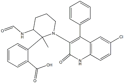 METHYL 2-(1-(6-CHLORO-2-OXO-4-PHENYL-1,2-DIHYDROQUINOLIN-3-YL)PIPERIDINE-3-CARBOXAMIDO)BENZOATE Struktur