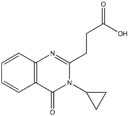 3-(3-CYCLOPROPYL-4-OXO-3,4-DIHYDROQUINAZOLIN-2-YL)PROPANOIC ACID Struktur