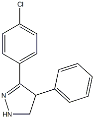 3-(4-CHLOROPHENYL)-4-PHENYL-4,5-DIHYDRO-1H-PYRAZOLE Struktur