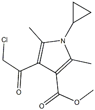 METHYL 4-(CHLOROACETYL)-1-CYCLOPROPYL-2,5-DIMETHYL-1H-PYRROLE-3-CARBOXYLATE Struktur