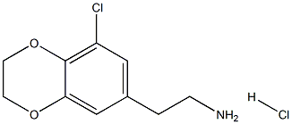 2-(8-CHLORO-2,3-DIHYDRO-1,4-BENZODIOXIN-6-YL)ETHANAMINE HYDROCHLORIDE Struktur