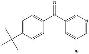 3-BROMO-5-(4-TERT-BUTYLBENZOYL)PYRIDINE Struktur