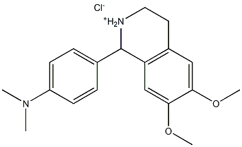 1-(4-DIMETHYLAMINO-PHENYL)-6,7-DIMETHOXY-1,2,3,4-TETRAHYDRO-ISOQUINOLINIUM CHLORIDE Struktur