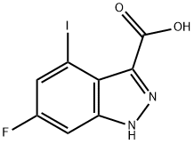 6-FLUORO-4-IODO-3-INDAZOLECARBOXYLIC ACID Struktur