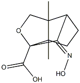 (7Z)-7-(HYDROXYIMINO)-3A,6A-DIMETHYLHEXAHYDRO-1H-1,4-METHANOCYCLOPENTA[C]FURAN-1-CARBOXYLIC ACID Struktur