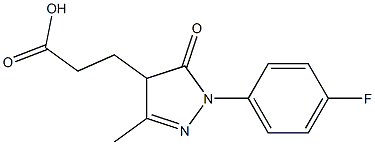 3-[1-(4-FLUOROPHENYL)-3-METHYL-5-OXO-4,5-DIHYDRO-1H-PYRAZOL-4-YL]PROPANOIC ACID Struktur