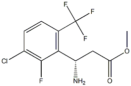 METHYL (3S)-3-AMINO-3-[3-CHLORO-2-FLUORO-6-(TRIFLUOROMETHYL)PHENYL]PROPANOATE Struktur