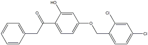 1-(4-(2,4-DICHLOROBENZYLOXY)-2-HYDROXYPHENYL)-2-PHENYLETHANONE Struktur