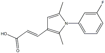 (2E)-3-[1-(3-FLUOROPHENYL)-2,5-DIMETHYL-1H-PYRROL-3-YL]ACRYLIC ACID Struktur