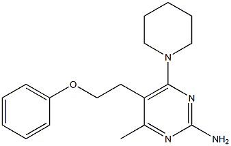 4-METHYL-5-(2-PHENOXYETHYL)-6-PIPERIDIN-1-YLPYRIMIDIN-2-AMINE Struktur