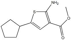 2-AMINO-5-CYCLOPENTYL-THIOPHENE-3-CARBOXYLIC ACID METHYL ESTER Struktur